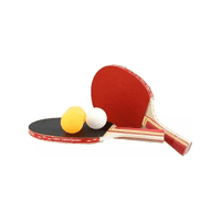 Genérico - Set Par Paleta Raqueta Ping Pong + 3 Pelotas + Estuche #1