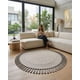 thumbnail image 4 of Alfombra Redonda Boho Chic 1m - Textura Hojas y Flecos, 4 of 6