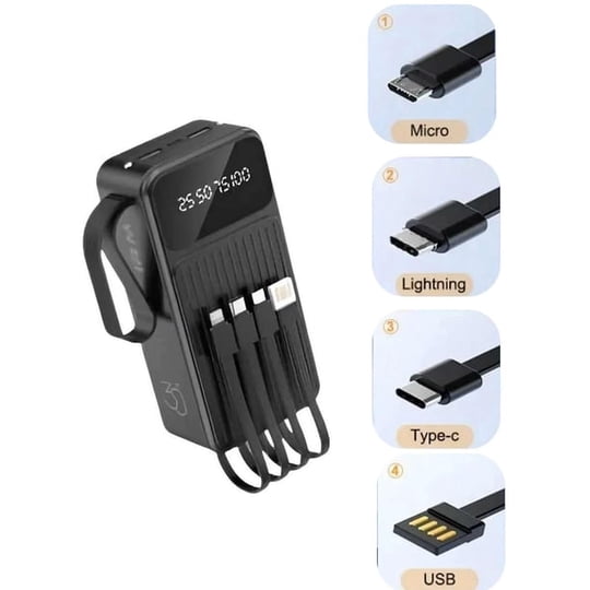 Genérico - Cargador Power Bank Bateria Usb Portatil Linterna Recargable Multicolor