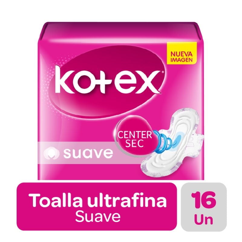 Kotex - Toallas Higiénicas Ultrafina Suave 16 Un