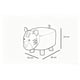thumbnail image 2 of Pouf Infantil Tigre 24x25cm, 2 of 6
