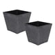 thumbnail image 1 of Set 2 Macetero Plastico Bajo Premium Base Cuadrada Conica S azul, 1 of 7