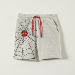 Short Niño Telaraña Spiderman Gris Marvel