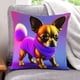 thumbnail image 1 of Chihuahua Fundas de almohada de terciopelo con tema, regalos de funda de almohada, decoración para el hogar, cojín de lanzar, regalo de cumpleaños para fans y parejas.66*66cm., 1 of 6