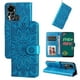 thumbnail image 1 of Funda tipo cartera FOXDOCK para Infinix Hot 11s , diseño girasol en relieve, cuero PU, cierre magnético, soporte y tarjetero, 1 of 5