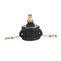 Ioensy - Adaptador De Asa Ibc, Cubo De Tonelada Resistente, Conector Rápido Para Manguera De Agua, Barril De Tonelada, Boquilla De Latón De 2 Pulgadas