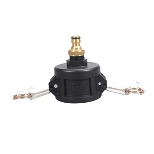 Ioensy - Adaptador De Asa Ibc, Cubo De Tonelada Resistente, Conector Rápido Para Manguera De Agua, Barril De Tonelada, Boquilla De Latón De 2 Pulgadas