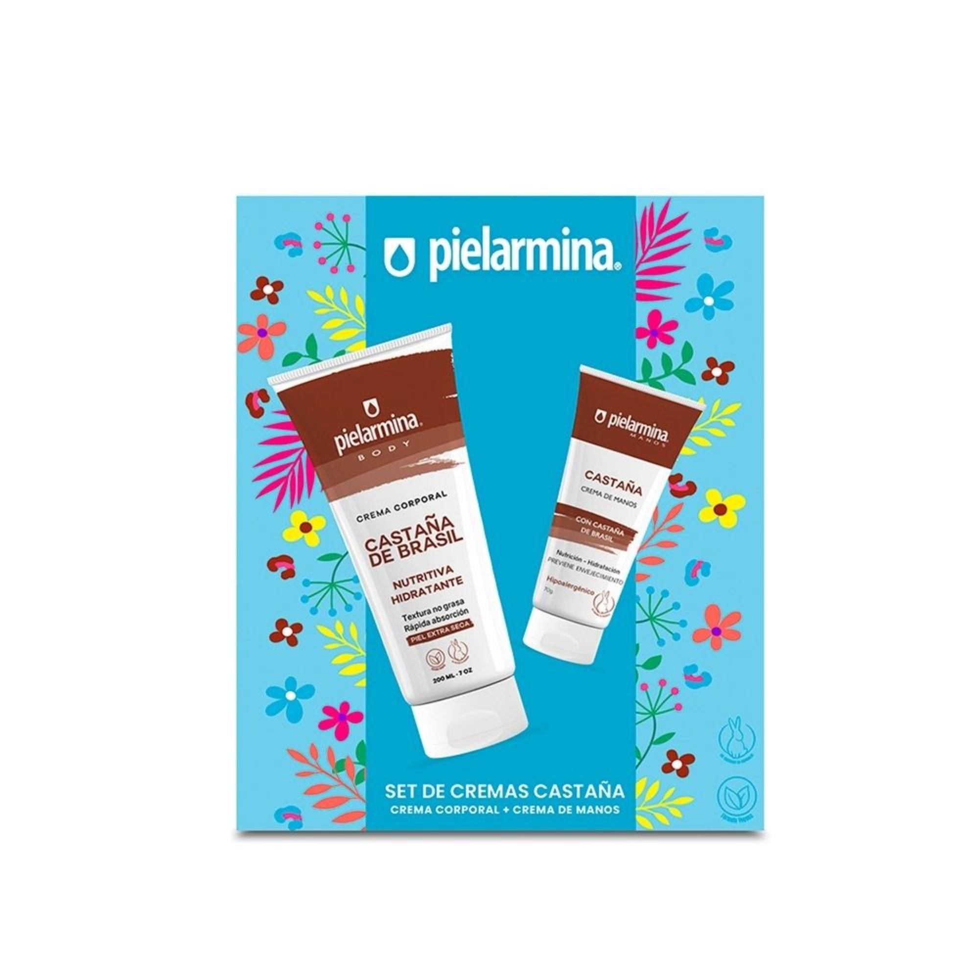 Set De Cremas De Castaña Cuerpo Y Manos 200 ml Pielarmina