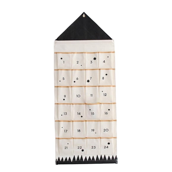 Calendario de Adviento para Llenar Grandes Colgantes de Pared con Bolsillos, Rellenables, Bricolaje para Decoración, Adornos Colgantes para Puertas, P , 24 bolsillos