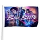 thumbnail image 1 of Escarabajo Azul Bandera impresa con temática, regalo perfecto para fanáticos, amigos y familiares, y adecuada para actividades al aire libre e interiores, decoraciones de fiesta. 120*180CM, 1 of 6