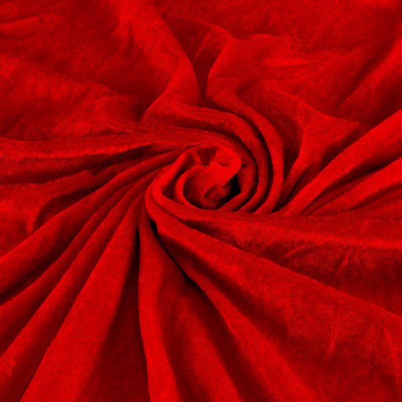 Tela JAPCHET de terciopelo elástico rojo 9 m x 165 cm