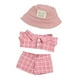 thumbnail image 2 of Conjunto De Ropa Para Muñecos De Peluche, Traje A Cuadros Rosa, Trajes Para Muñecos De Peluche De 15 Cm Con Sombrero Rosa, 2 of 3