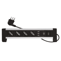 Halux - Alargador Zapatilla Para Escritorio 4 Tomas + 3 Puertos Usb