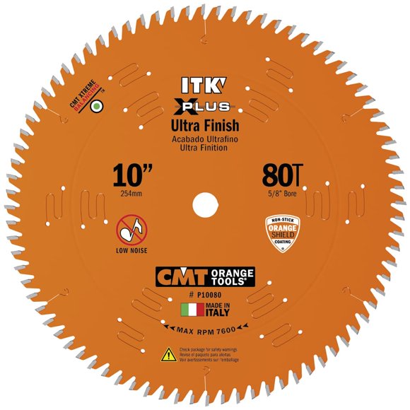 Disco de Sierra CMT Orange Tools P10080 10" 80 Dientes ITK