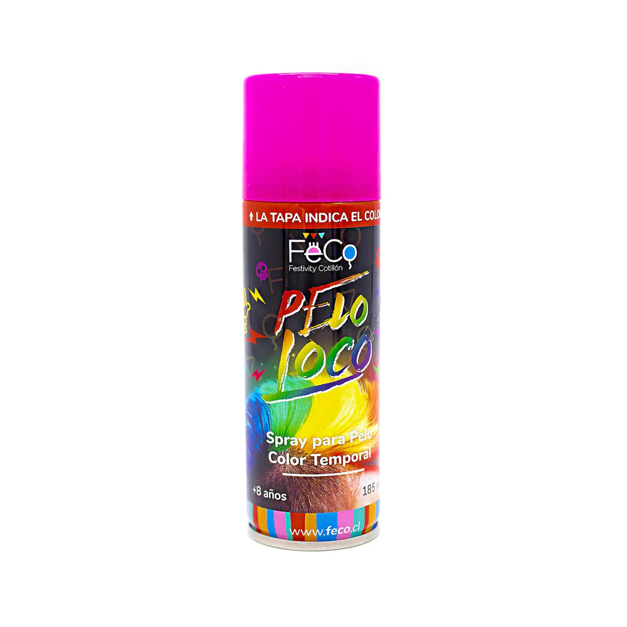 Feco - Pintura Temporal Pelo Spray 185ml Fucsia