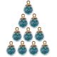 thumbnail image 4 of 10 Unidades 16mm Tiny Star Glass Ball Charms Colgante DIY Craft azul claro, 4 of 5