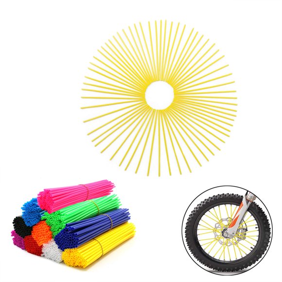 Cubiertas para radios COBIKE 72 piezas color amarillo 23 cm