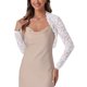 thumbnail image 1 of INSPIRE CHIC Bolero de Encaje para Mujer Chaqueta Abierta Frontal de Manga Larga con Diseño Floral Cárdigan Corto Blanco M, 1 of 6