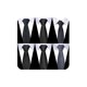 thumbnail image 1 of Juego de 6 corbatas de tejido jacquard joy alice (negro), 1 of 9