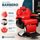 thumbnail image 2 of Sillón Barbero Hidráulico Reclinable 150 Kg Apoyapiés Nanofort Rojo, 2 of 10