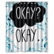 thumbnail image 1 of Cortina de ducha con frases de John Green, "Bajo la misma estrella", con ganchos, tamaño 60 x 72 pulgadas., 1 of 3