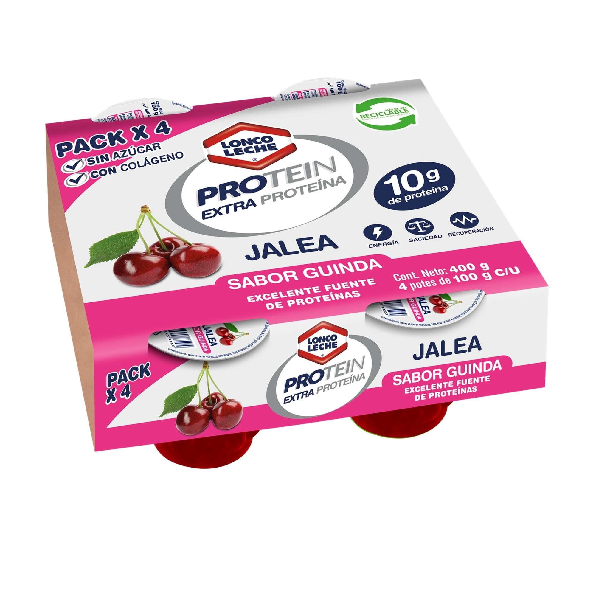 Jalea Lonco Protein Guinda Pack 4x100g 400 g Loncoleche