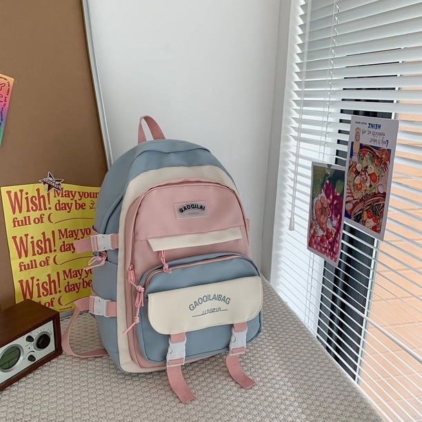 Get Ready for School with Our New Student Large Capacity Light School Bag - Simple Design with Wide Shoulder Strap