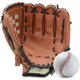 thumbnail image 1 of Guante de béisbol Gracfulcub con pelota para entrenar a niños, color marrón, 1 of 9