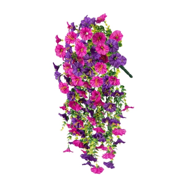 Plantas Colgantes Artificiales Para Decoración De Inauguración De La Casa, Aniversario, Compromiso, Rosas Rojas Y Moradas.