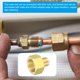 thumbnail image 5 of Conectores de Abocardado Uxcell, Adaptador de Latón con Abocardado SAE de 45 Grados para Línea de Gas de Aire Refrigeración HVAC 3/4" Abocardado Hembra x 1/2" Abocardado Macho 3, 5 of 7