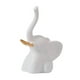thumbnail image 2 of Mini Estatua De Elefante, Artesanía, Escultura Pequeña Para Chimenea, Gabinete, Oficina, Color Blanco, 2 of 3