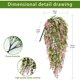 thumbnail image 2 of Xiao Hua 2 Pzas Flores Colgantes Artificiales, Guirnaldas de Flores de Enredadera Simulada, Flores de Seda Simuladas para Decoración de Patio Interior y Exterior, Pared y Cerca, Rosa, 2 of 4