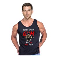 Persodesign - Polera Super Saiyan Gym Musculosa Tank Talla S Negro Hombre