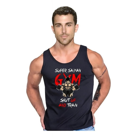 Polera Super Saiyan Gym Musculosa Tank Talla S Negro Hombre