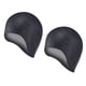 thumbnail image 1 of Gorro de natación unisex para cabello corto y largo, de silicona, con orejas que cubren, para mujeres, hombres, niños y adultos., 1 of 5