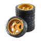 thumbnail image 5 of 4 Piezas RC Car Rubber Drift Tires 12mm Hub Para HPI 1/10 RC Drift Car Accs Naranja, 5 of 5