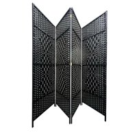 Oem - Biombo De Madera Resistente 4 Paneles Completo 200X180Cm N