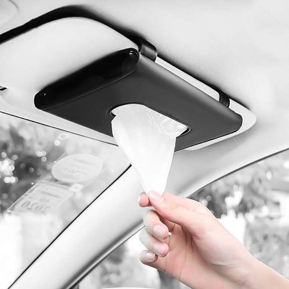 Soporte para pañuelos de coche Carstuus Fredysu Visor negro de microfibra