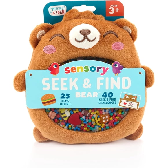 Peluche Sensorial Seek Find Oso 25 Objetos 40 Desafíos