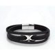 thumbnail image 1 of Pulsera de Cuero Infinito Black Silver Hombre Caballeros m1, 1 of 3