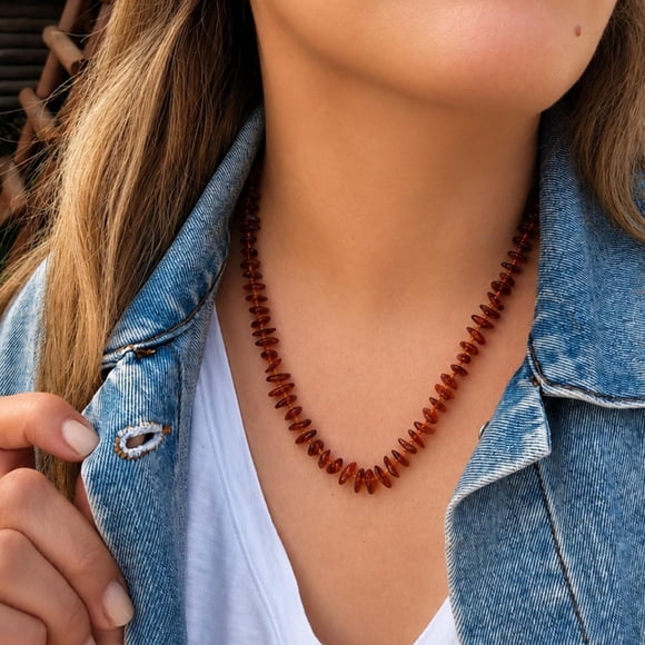 Collar de Ámbar Báltico adultos – Energía Natural desde Lituania marron