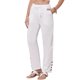 thumbnail image 4 of INSPIRE CHIC Pantalones de Lino para Mujer Verano Casual de Cintura Alta con Cordón de Algodón Pantalones Largos S Blanco, 4 of 6