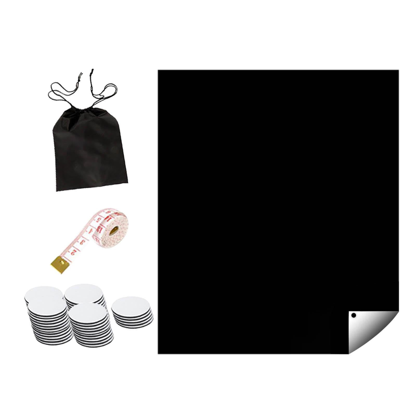 Magideal - Blackout Shade Persiana Opaca Portátil, Práctica Cortina Opaca De Privacidad Ligera Para Bricolaje Para El Dormitorio De La Guardería Del Bebé, Negro 145cmx200cm