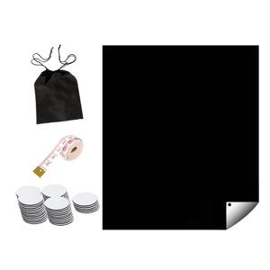 Magideal - Blackout Shade Persiana Opaca Portátil, Práctica Cortina Opaca De Privacidad Ligera Para Bricolaje Para El Dormitorio De La Guardería Del Bebé, Negro 145Cmx200Cm