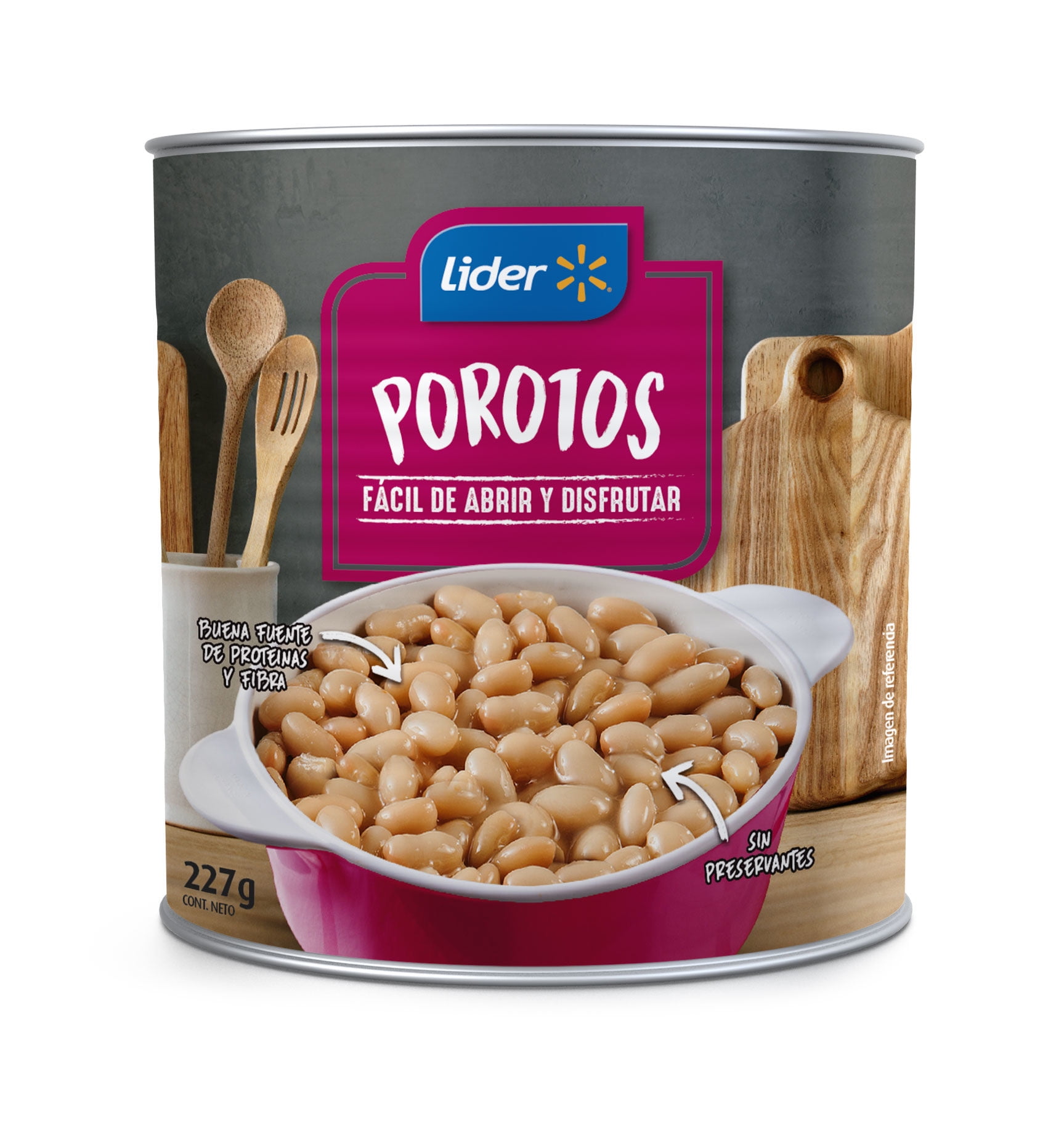 Porotos En Conserva Drenado 138 g - Neto 227 g Lider