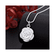 thumbnail image 3 of Collar Plateado Con Colgante Flor De Rosa, 3 of 3