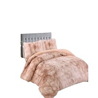Genérico - Set Cobertor De Invierno Peludo 2 Plazas 230X250Cm Beige