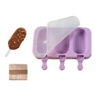 Genérico - Moldes De Silicona Para Helados Molde Paletas Helado Cn Tapa