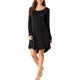 thumbnail image 5 of INSPIRE CHIC Pijamas para Mujer Cuello Redondo Manga Larga Ropa de Dormir Vestido de Descanso Suave S Negro, 5 of 6