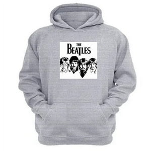 Genérico - Polerón Canguro The Beatles Gris Claro Talla Xs Unisex